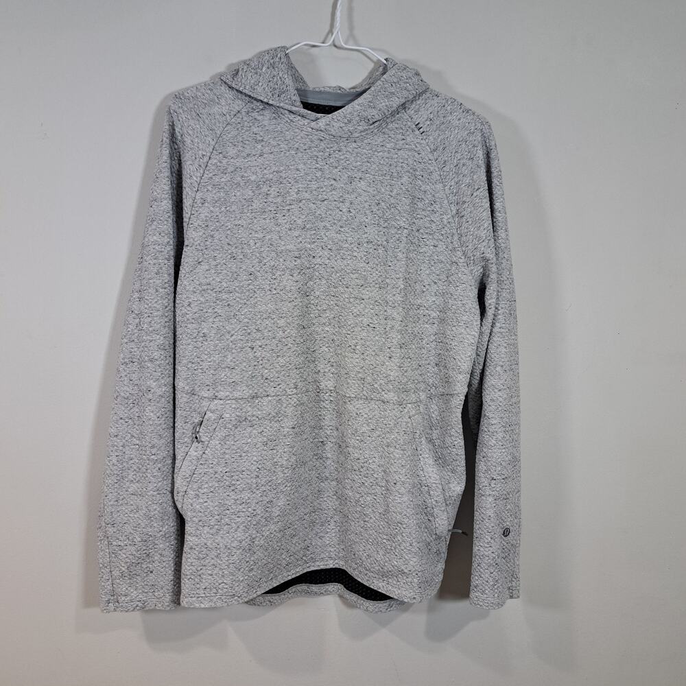 Lululemon At Ease Hoodie Breathable Men's Size Medium Light Gray